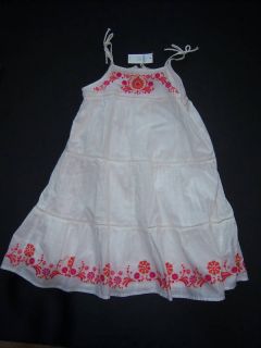  New Baby Gap Embroidered Tiered Tank Dress 5 5T