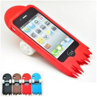 Broken Skateboard Deck Soft Silicone Case for iPhone 4 B 01