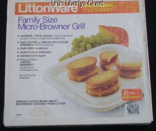 Littonware Family Size Micro Browner Grill Recipes Box