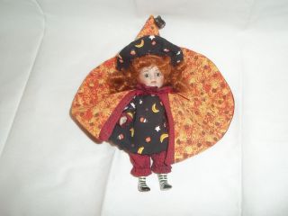 Bru Hilda Marie Osmond Porcelain Witch Halloween 6 Doll   Signed 