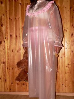 Adult Baby Sissy 100 % PVC nightgown nightdress Dress PVC Nachthemd 