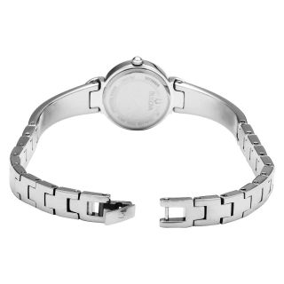 Bulova Womens 96x111 Crystal Pendant and Bangle Set White Dial Watch 