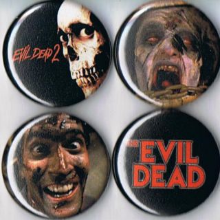   Evil Dead Pins Buttons Badges Ash Bruce Campbell 80s Horror 2
