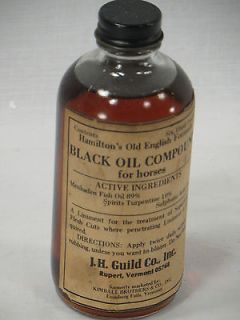 VTG Hamiltons Old English Black Oil Compound for Horses Vet Medicine 
