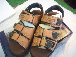 NEW IN BOX WOMENS DUNLOP BROWN LEATHER SIZE 6 GOLF SANDAL SOFT SPIKES