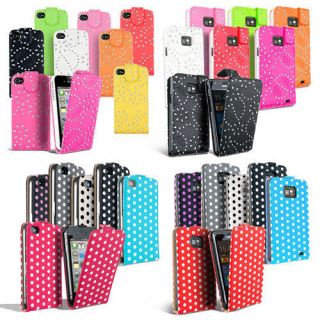 LEATHER FLIP CASE COVER FITS VARIOUS MOBILE PHONES FREE SCREEN 
