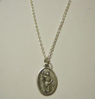 st joan of arc medal on a 22 necklace soliders