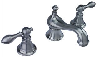   Traditional Two Handle Lavatory Faucet w Pop Up Brushed Nickel