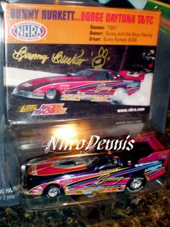 NHRA Bunny Burkett 1 64 Diecast Nitro Funny Car JL Racing Machines 