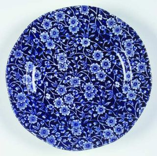  pattern calico blue burleigh piece salad plate size 7 1 2 size