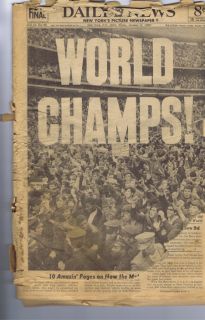 1969 WS Champs New York Mets Daily Newspaper 10 17 1969