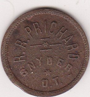  Snyder Oklahoma Territory Trade Token O T