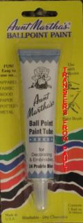 Aunt Marthas Prairie Blue Ball Point Embroidery Fabric Paint