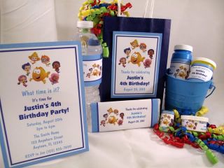 bubble guppies personalized party printables pack 5x7 invitation not 
