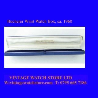 Vintage Bucherer Wrist Watch Box Case ca 1950