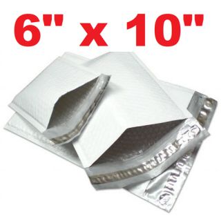 200 #0 6x10 Poly Bubble Mailers Padded Envelope Shipping Supply Bags 6 