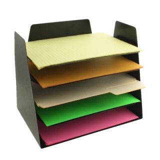   Tray File Organizer Buddy Products Mirage Letter Shelf Black