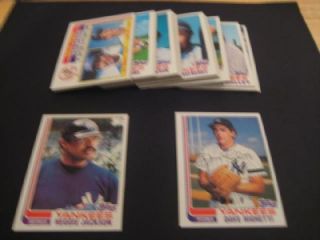 1982 topps new york yankees team set with traded