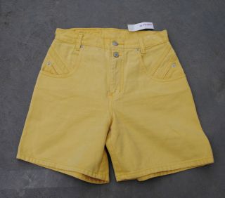Womens Jordache Size 4 100 Cotton Beautiful Yellow Shorts 27 Waist x 6 
