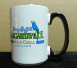 Jimmy Buffett Margaritaville Chicago Parrot Coffee Tea Mug Cup Black 