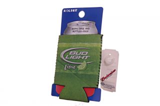 Budweiser Bud Light Green Beer Bottle Party Can Holder Cooler Lime 