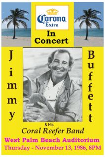 Rock Jimmy Buffett His Reefer Band at West Palm Beach Concert Poster 