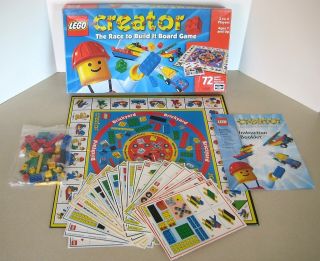 LEGO Creator Race To Build It Board Game 1999 100% COMPLETE Rose Art 