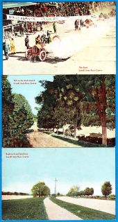 Lowell Massachusetts 1909 Auto Race Color Postcards Lot 1