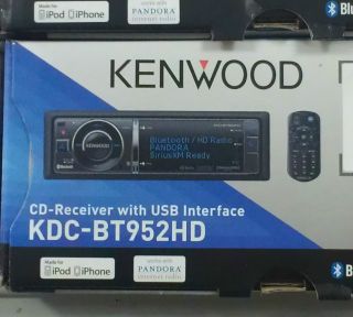 Kenwood KDC BT952HD CD Receiver Built in HD Radio Bluetooth Detachable 