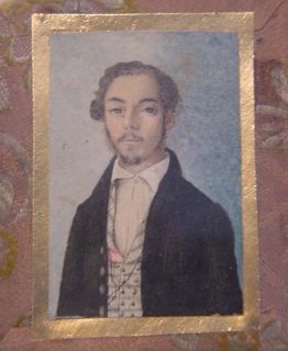 Miniature Portrait Watercolor Young Nobleman C 1820