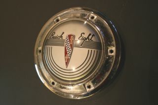 1941 Buick Horn Button steering wheel chrome emblem hub 1940s