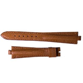   18mm Brown Leather Watch Strap for Bulgari 13mm Steel Buckle