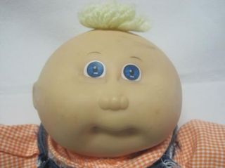 Vintage Cabbage Patch Kids Doll Signed 1984 Bold Blue Eyes