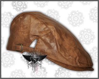AM892 Brown Vintage Mens Beret Hat Newsboy Cabbie Cap