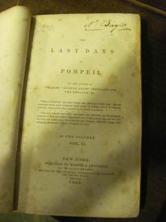 Bulwer Lytton Last Days of Pompeii First Edition 1834