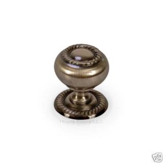 Rope Cabinet Knobs with Backplate Polished Black Nickel