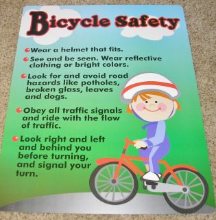 Teacher Resource Bicycle Safety Bulletin Board Chart