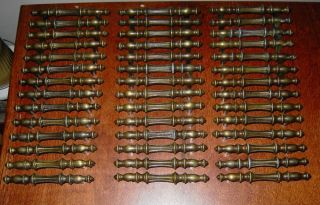 42 Brass Cabinet Handles and 46 Backplates
