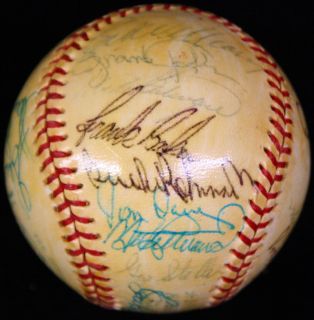 1973 Baltimore Orioles Signed Team OAL Baseball Autographed