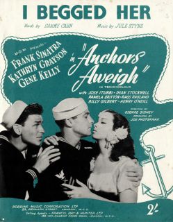 BEGGED HER. Song From 1944 Movie By Sammy Cahn & Jule Styne. British 