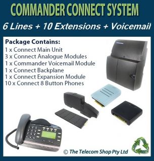   Lines and 10 Phones Voicemail Business Telephone System