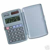 Small Pocket Calculator Case 8 Digit Dual Power Q C