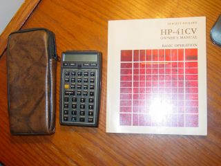 HP 41CV Scientific Calculator with Manual