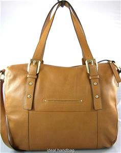 New B Makowsky Burnett $298 Brown Leather Satchel Bag