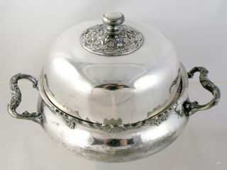 Reed Barton Silver Plated Covered Butter Dish