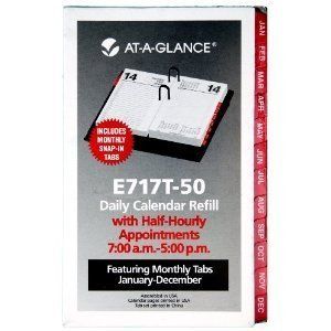 At A Glance E717T 50 Desk Calendar Refill with Tabs 3x6 2012 Edition 