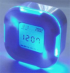  LED Digital Alarm 4 Side Clock Calendar Timer Temperature