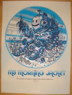   Morning Jacket NYC Silkscreen Concert Poster by Guy Burwell s N