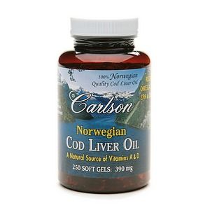 Carlson Norwegian Cod Liver Oil, Soft Gels 250 ea