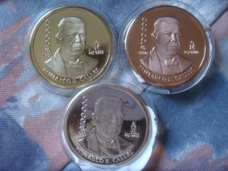  of 3 Patterns $100 000 Pesos Calles Silver Copper Brass Proof